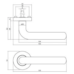 Intersteel 23.168.302 Deurklink Agatha Op Rozet - 53x8mm - Mat Zwart -HandelFix Winkel 003997ab26358acbe9e00c6ed49b32aa