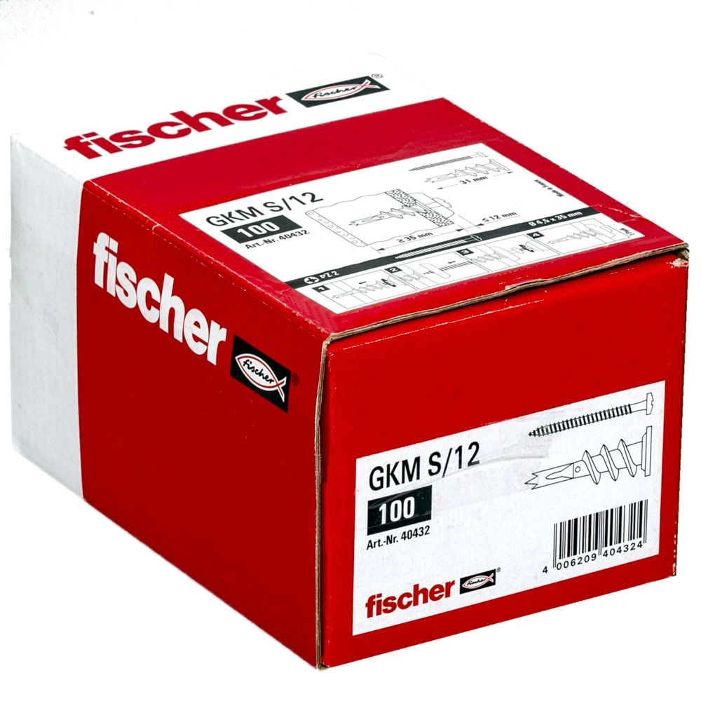 Fischer 40432 GKMS Metalen Gipsplaatplug Met Bolkopschroef - 4,5 X 35mm (100st) 4 Fischer 40432 GKMS Metalen Gipsplaatplug Met Bolkopschroef - 4,5 X 35mm (100st) - Afbeelding 2