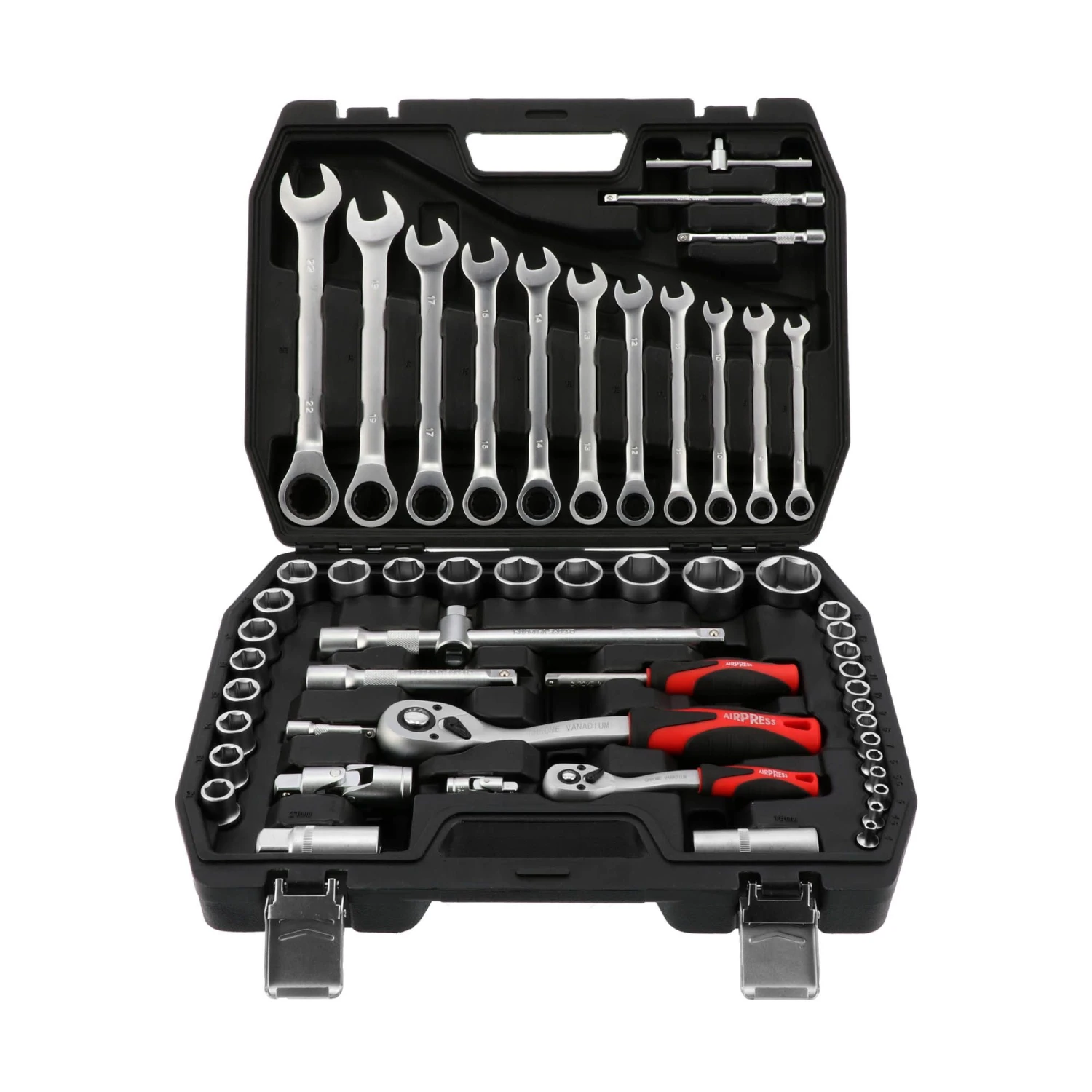 Airpress 75248 54-Delige Doppenset - 1/2'' 1/4'' 4 Airpress 75248 54-Delige Doppenset - 1/2'' 1/4'' - Afbeelding 2