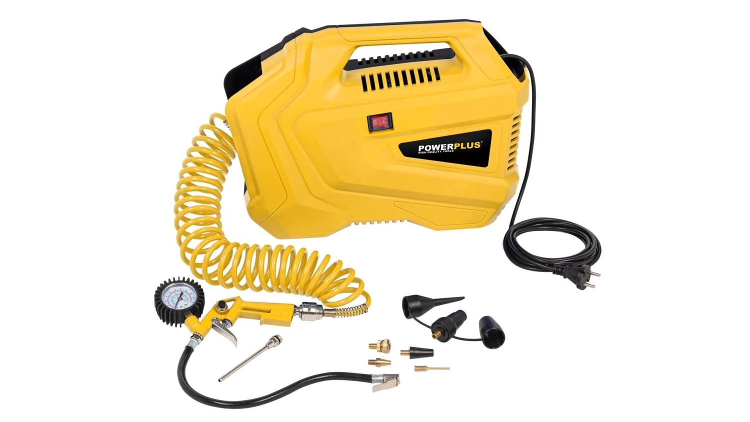 Powerplus POWX1706 Draagbare Compressor + 11 Accessoire - 1100W - 8 Bar 3 Powerplus POWX1706 Draagbare Compressor + 11 Accessoire - 1100W - 8 Bar