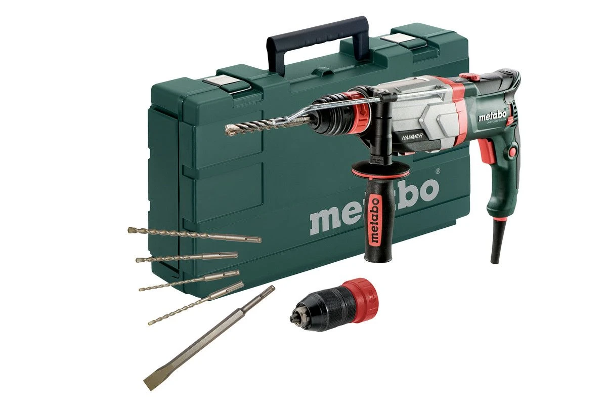 Metabo UHEV 2860-2 Quick Set SDS-plus Combihamer Incl. 5 Delig Boor- En Beitelset In Koffer - 1100W - 3.4J - 600713850 3 Metabo UHEV 2860-2 Quick Set SDS-plus Combihamer Incl. 5 Delig Boor- En Beitelset In Koffer - 1100W - 3.4J - 600713850