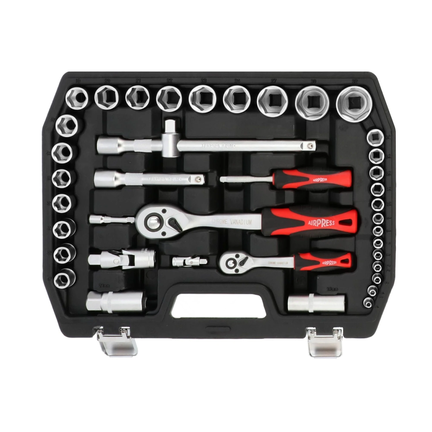 Airpress 75248 54-Delige Doppenset - 1/2'' 1/4'' 5 Airpress 75248 54-Delige Doppenset - 1/2'' 1/4'' - Afbeelding 3