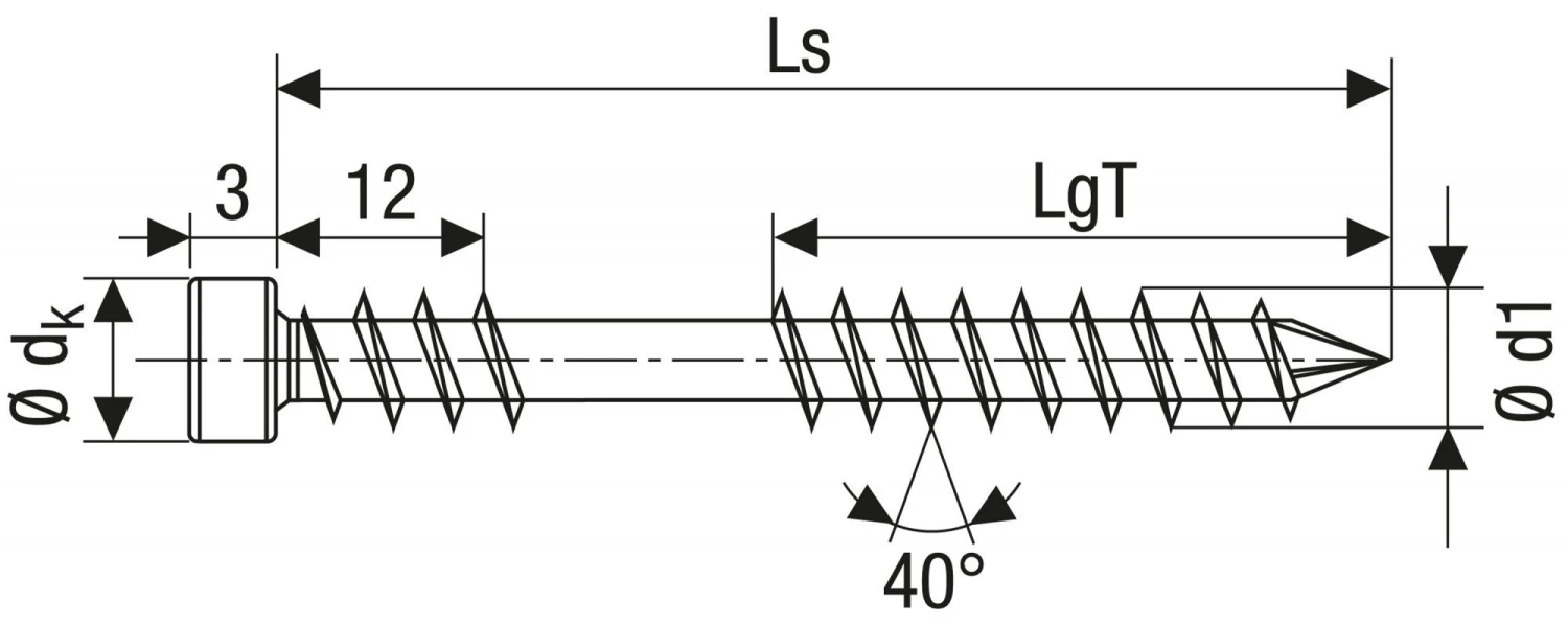 SPAX 537000500403 Terrasschroef, Cilinderkop, 5 X 40, Fixeerschroefdraad, T-STAR Plus TX25 - Blank - 200 Stuks 5 SPAX 537000500403 Terrasschroef, Cilinderkop, 5 X 40, Fixeerschroefdraad, T-STAR Plus TX25 - Blank - 200 Stuks - Afbeelding 3