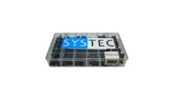 Systec 8960.60.18204 440-delige Organizer 18-vaks Met Plaatschroeven DIN7981/7983 Zwart Gepassiveerd