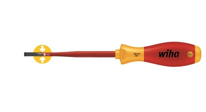 Wiha 3201 SoftFinish Electric SlimFix VDE Schroevendraaier - Sleuf - 4 X 100mm - 35390 3 Wiha 3201 SoftFinish Electric SlimFix VDE Schroevendraaier - Sleuf - 4 X 100mm - 35390