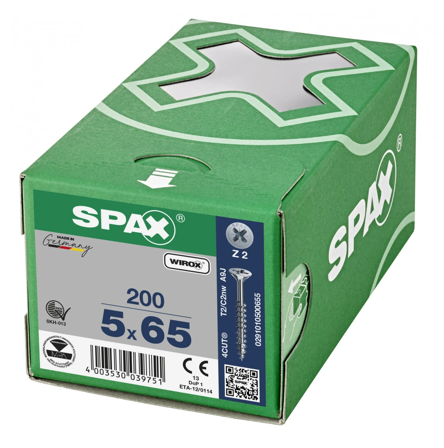SPAX 291010500655 Universele Schroef, Verzonken Kop, 5 X 65, Deeldraad, Kruiskop Z2 - WIROX - 200 Stuks 7 SPAX 291010500655 Universele Schroef, Verzonken Kop, 5 X 65, Deeldraad, Kruiskop Z2 - WIROX - 200 Stuks - Afbeelding 5