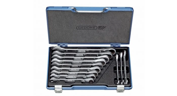 Gedore 7 R-012 12-delige Ringratel-steeksleutelset - 8-19mm - 2297442 3 Gedore 7 R-012 12-delige Ringratel-steeksleutelset - 8-19mm - 2297442