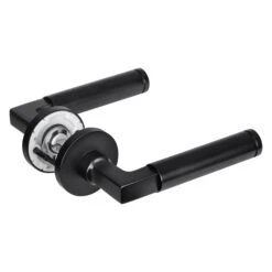 Impresso 86.012.29 Aston Rond Deurklink - Aluminium/Zwart