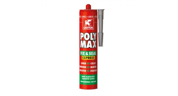 Griffon Poly Max Fix & Seal Express Montagelijm-/afdichtingskit - Grijs - Koker - 425gr - 6150456 3 Griffon Poly Max Fix & Seal Express Montagelijm-/afdichtingskit - Grijs - Koker - 425gr - 6150456