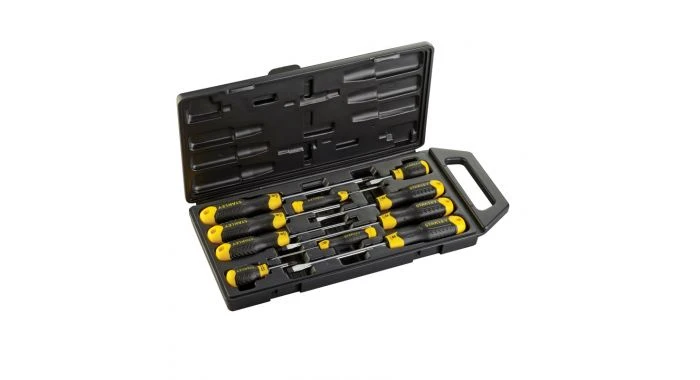 Stanley 2-65-014 CushionGrip 10-delig Sleufkop/pozidriv Schroevendraaierset 3 Stanley 2-65-014 CushionGrip 10-delig Sleufkop/pozidriv Schroevendraaierset
