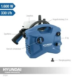 Hyundai 57524 Compact Hogedrukreiniger - 135 Bar - 1600W -HandelFix Winkel 378264dd118a24cdeb9561ca8e4cee11