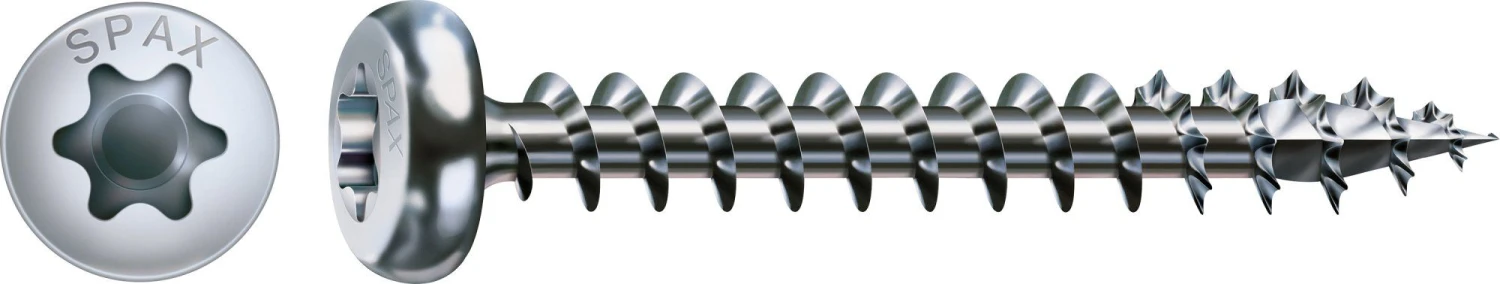 SPAX 201010400353 Universele Schroef, Bolkop, 4 X 35, Voldraad, T-STAR Plus TX20 - WIROX - 200 Stuks 3 SPAX 201010400353 Universele Schroef, Bolkop, 4 X 35, Voldraad, T-STAR Plus TX20 - WIROX - 200 Stuks