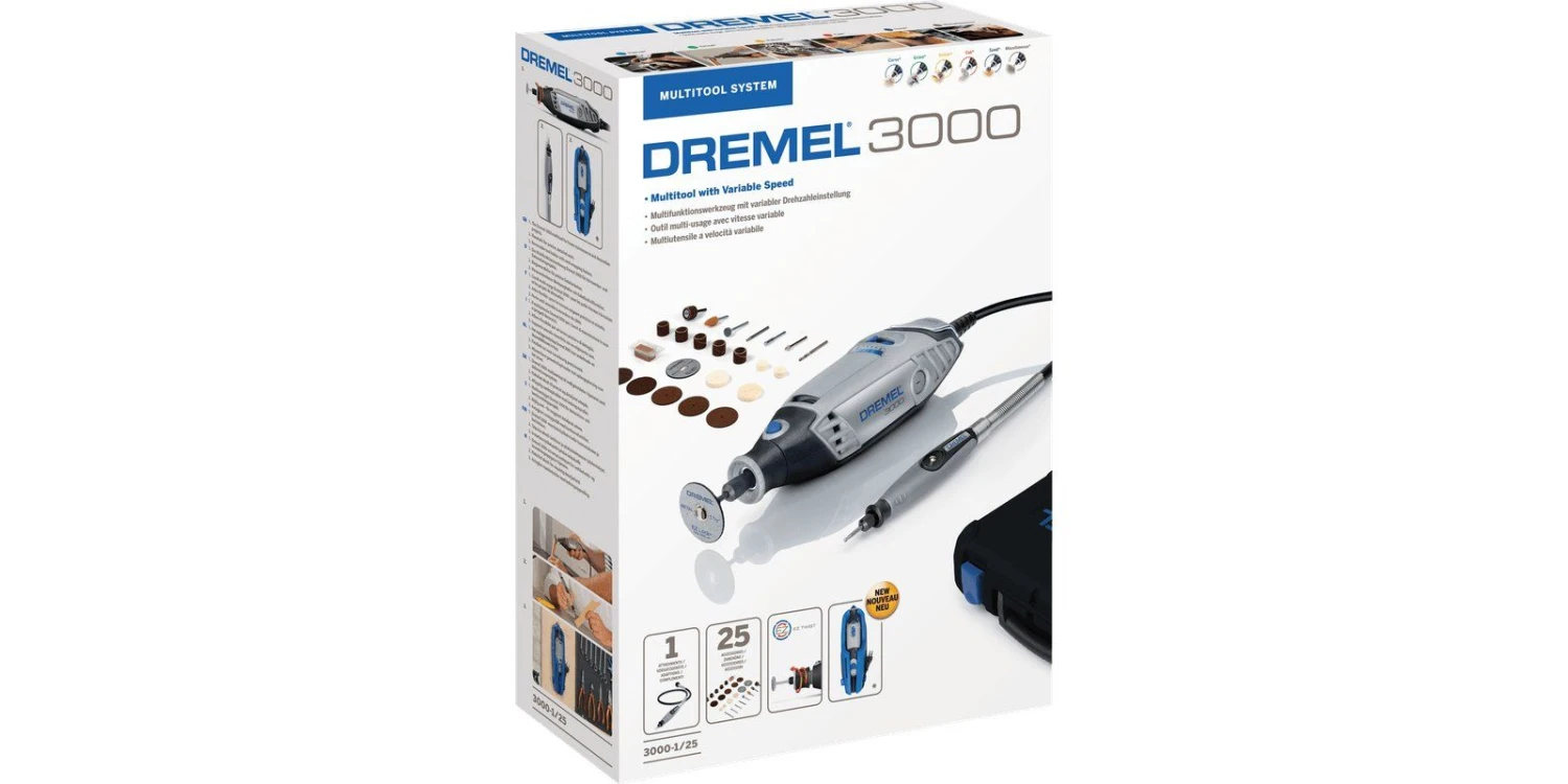Dremel 3000-1/25 Multitool Incl. 25-delige Accessoireset In Koffer - 130W - F0133000JP 6 Dremel 3000-1/25 Multitool Incl. 25-delige Accessoireset In Koffer - 130W - F0133000JP - Afbeelding 4