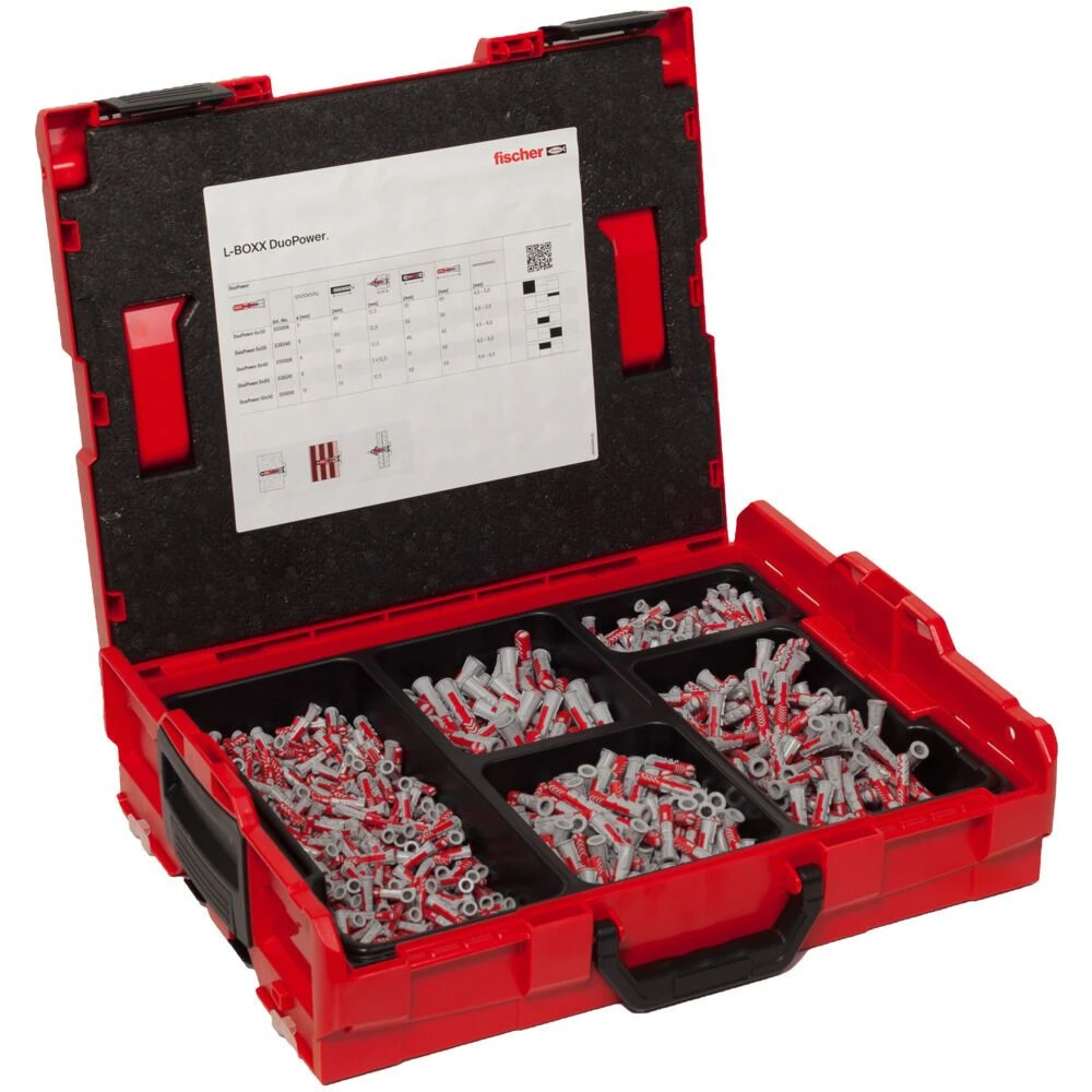 Fischer DuoPower L-BOXX 102 910-delige Pluggenset In L-Boxx - 560492 4 Fischer DuoPower L-BOXX 102 910-delige Pluggenset In L-Boxx - 560492 - Afbeelding 2
