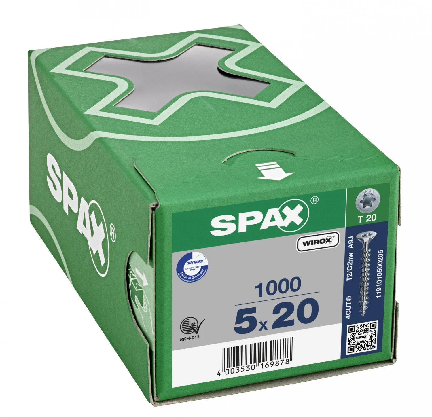 SPAX 1191010500205 Universele Schroef, Verzonken Kop, 5 X 20, Voldraad, T-STAR Plus TX20 - WIROX - 1000 Stuks 6 SPAX 1191010500205 Universele Schroef, Verzonken Kop, 5 X 20, Voldraad, T-STAR Plus TX20 - WIROX - 1000 Stuks - Afbeelding 4