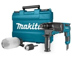 Makita HR2630X2 SDS-plus Combihamer Incl. Snelspanboorkop & Stofafzuigset In Koffer - 800W - 2,4J