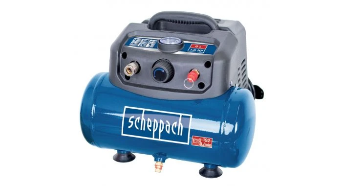 Scheppach HC06 Compressor Incl. Toebehoren - Olievrij - 8 Bar - 192 L/min - 6L - 5906132901 3 Scheppach HC06 Compressor Incl. Toebehoren - Olievrij - 8 Bar - 192 L/min - 6L - 5906132901