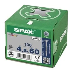 SPAX 191010450603 Universele Schroef, Verzonken Kop, 4.5 X 60, Deeldraad, T-STAR Plus TX20 - WIROX - 100 Stuks -HandelFix Winkel 526b43b5c96cd9f28c943b382a825a00