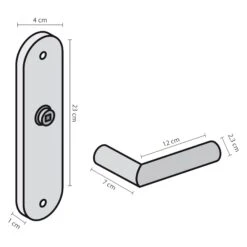 Impresso 86.012.44 Lake Ovaal Deurschild Met Schroef - Aluminium/Zwart -HandelFix Winkel 5862e971a7400e49af8db06ecb0ab207