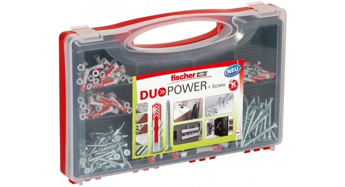 Fischer Red-Box DuoPower 140-delige Pluggenset Met Schroef In Assortimentsbox - 536091 3 Fischer Red-Box DuoPower 140-delige Pluggenset Met Schroef In Assortimentsbox - 536091