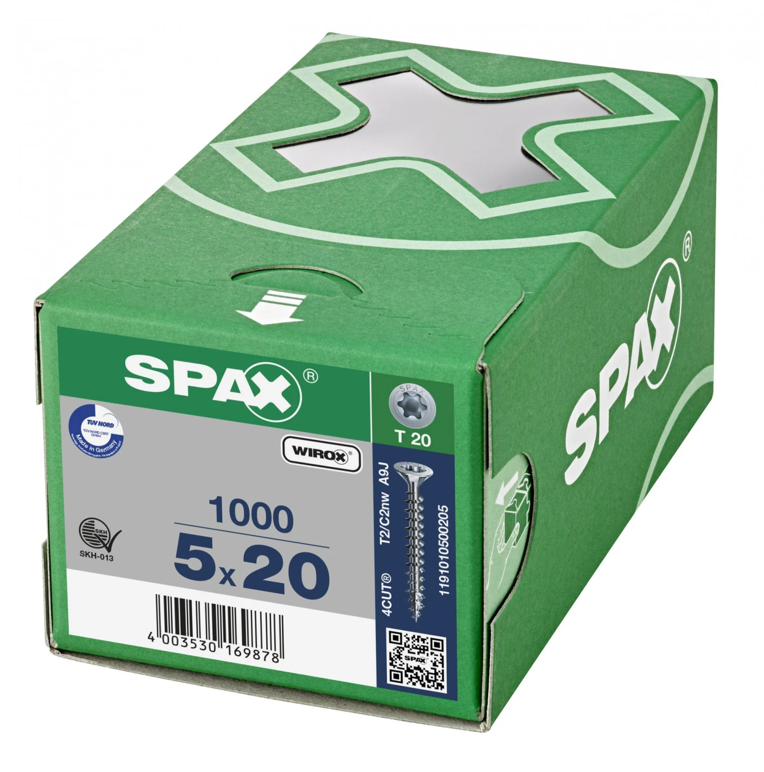 SPAX 1191010500205 Universele Schroef, Verzonken Kop, 5 X 20, Voldraad, T-STAR Plus TX20 - WIROX - 1000 Stuks 7 SPAX 1191010500205 Universele Schroef, Verzonken Kop, 5 X 20, Voldraad, T-STAR Plus TX20 - WIROX - 1000 Stuks - Afbeelding 5