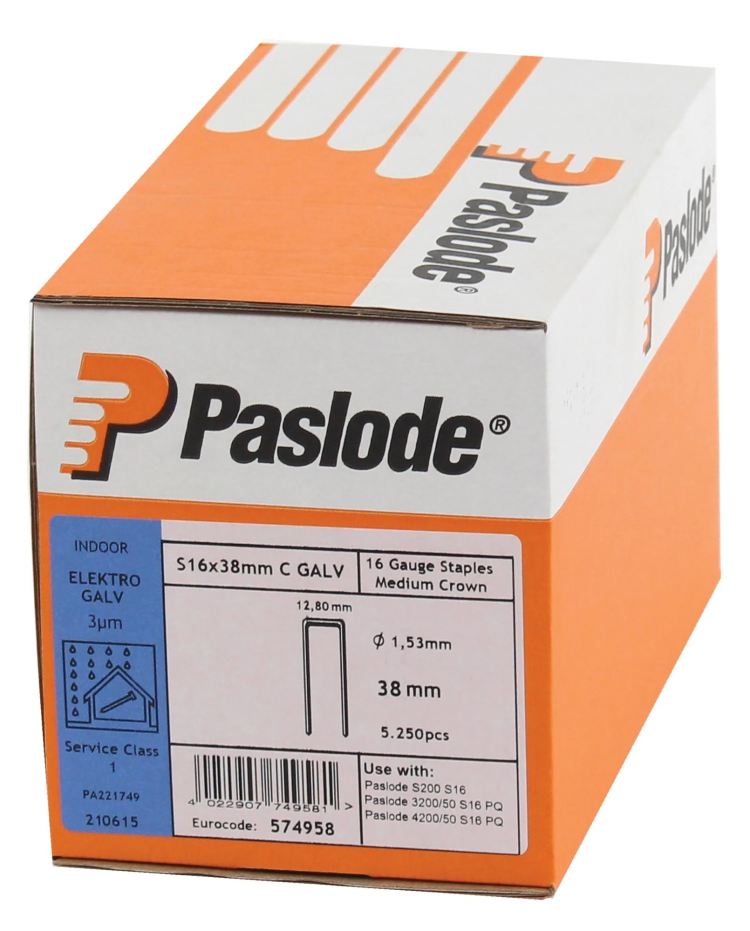 Paslode 574955 Niet S16-Serie 45Mm C-Punt Verzinkt 3Mµ (5250st) 4 Paslode 574955 Niet S16-Serie 45Mm C-Punt Verzinkt 3Mµ (5250st) - Afbeelding 2