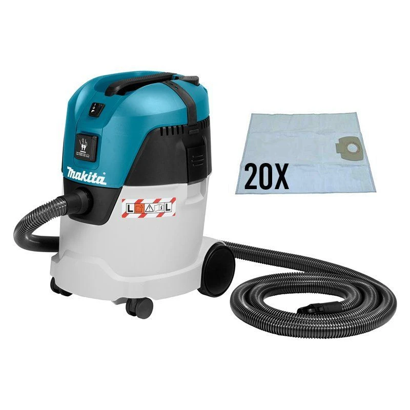 Makita VC2512L SET Bouwstofzuiger Incl. 20 Stofzakken - 1000W - L-klasse - 18L 3 Makita VC2512L SET Bouwstofzuiger Incl. 20 Stofzakken - 1000W - L-klasse - 18L