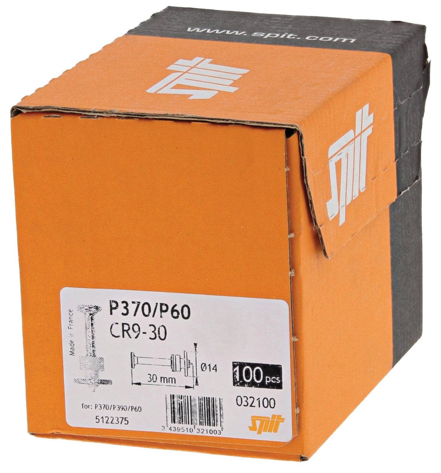 Spit 032100 Nagel Cr 9/30 Incl. Rondel D.14 Mm (100st) 4 Spit 032100 Nagel Cr 9/30 Incl. Rondel D.14 Mm (100st) - Afbeelding 2
