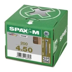 SPAX-M 441010400503 Schroef, Verzonken Kop, 4 X 50, Deeldraad, T-STAR Plus TX20 - WIROX - 200 Stuks -HandelFix Winkel 81bf35c85eb229202817b46dcf4d18bc