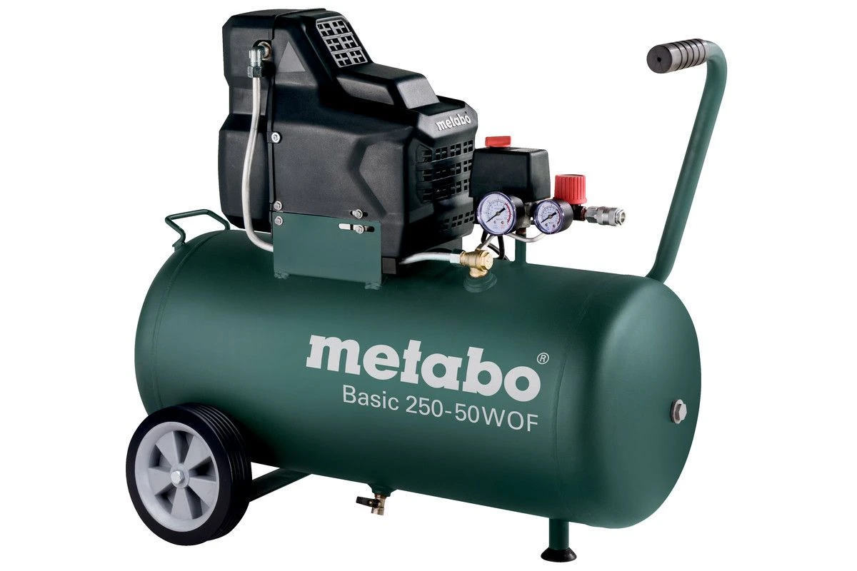 Metabo Basic 250-50 W OF Set Compressor + LPZ 4 Toebehorenset - 1500W - 8 Bar - 50L - 100 L/min - 690988000 4 Metabo Basic 250-50 W OF Set Compressor + LPZ 4 Toebehorenset - 1500W - 8 Bar - 50L - 100 L/min - 690988000 - Afbeelding 2