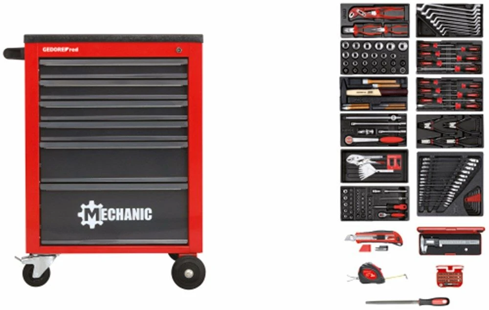 Gedore RED R21560002 164-delige Gereedschapswagen - 6 Laden 3 Gedore RED R21560002 164-delige Gereedschapswagen - 6 Laden