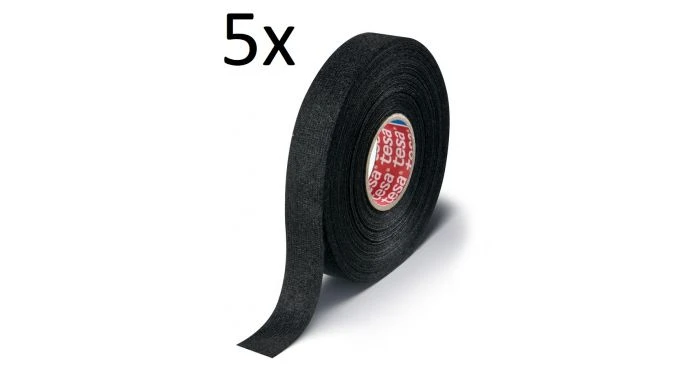 Tesa 51608 Kabelbundeltape - PET-vlies - Zwart - 9mm X 25m (5st) 3 Tesa 51608 Kabelbundeltape - PET-vlies - Zwart - 9mm X 25m (5st)