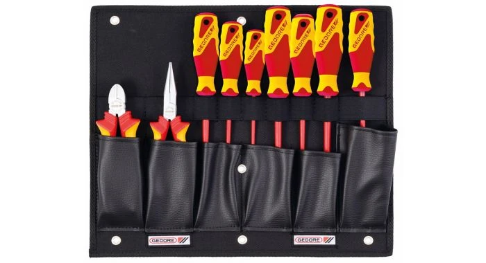 Gedore 1100 W-002 VDE - 9-delige Tangen/schroevendraaierassortiment Gereedschapblad Et - 1100 W 3 Gedore 1100 W-002 VDE - 9-delige Tangen/schroevendraaierassortiment Gereedschapblad Et - 1100 W