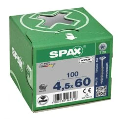 SPAX 191010450603 Universele Schroef, Verzonken Kop, 4.5 X 60, Deeldraad, T-STAR Plus TX20 - WIROX - 100 Stuks -HandelFix Winkel 95eda5bf28475a256dc5bbb396d5811c