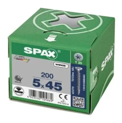 SPAX 1191010500453 Universele Schroef, Verzonken Kop, 5 X 45, Voldraad, T-STAR Plus TX20 - WIROX - 200 Stuks -HandelFix Winkel 9a609ad6ac35c98f223f89a8172aa7af