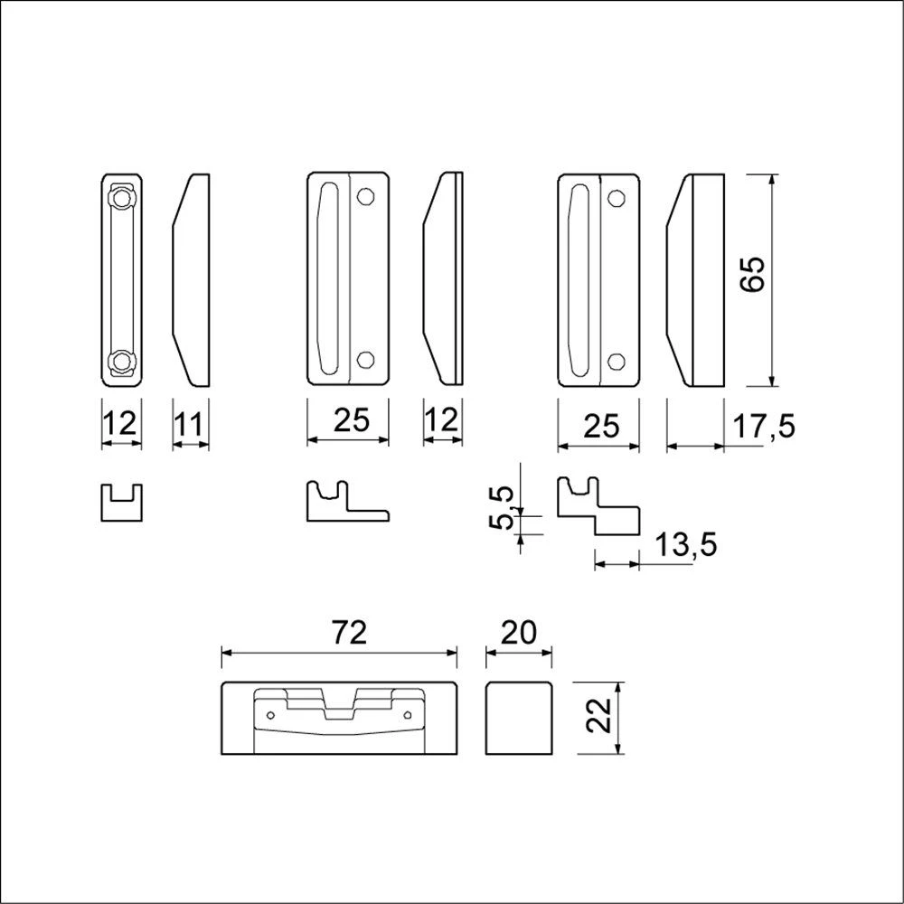 Ami 900677 Sluitplaat Smal - 900677 4 Ami 900677 Sluitplaat Smal - 900677 - Afbeelding 2