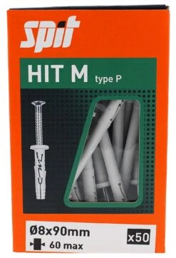 Spit 060092 Hit M Slagplug 8X90/60 P- Met Kraag (50st) -HandelFix Winkel 9e6e34b33452776d02db942769e39dc4