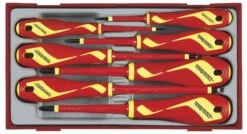 Teng Tools TTV907N 7-delige VDE Schroevendraaierset In Tray - PH/PZ/SL