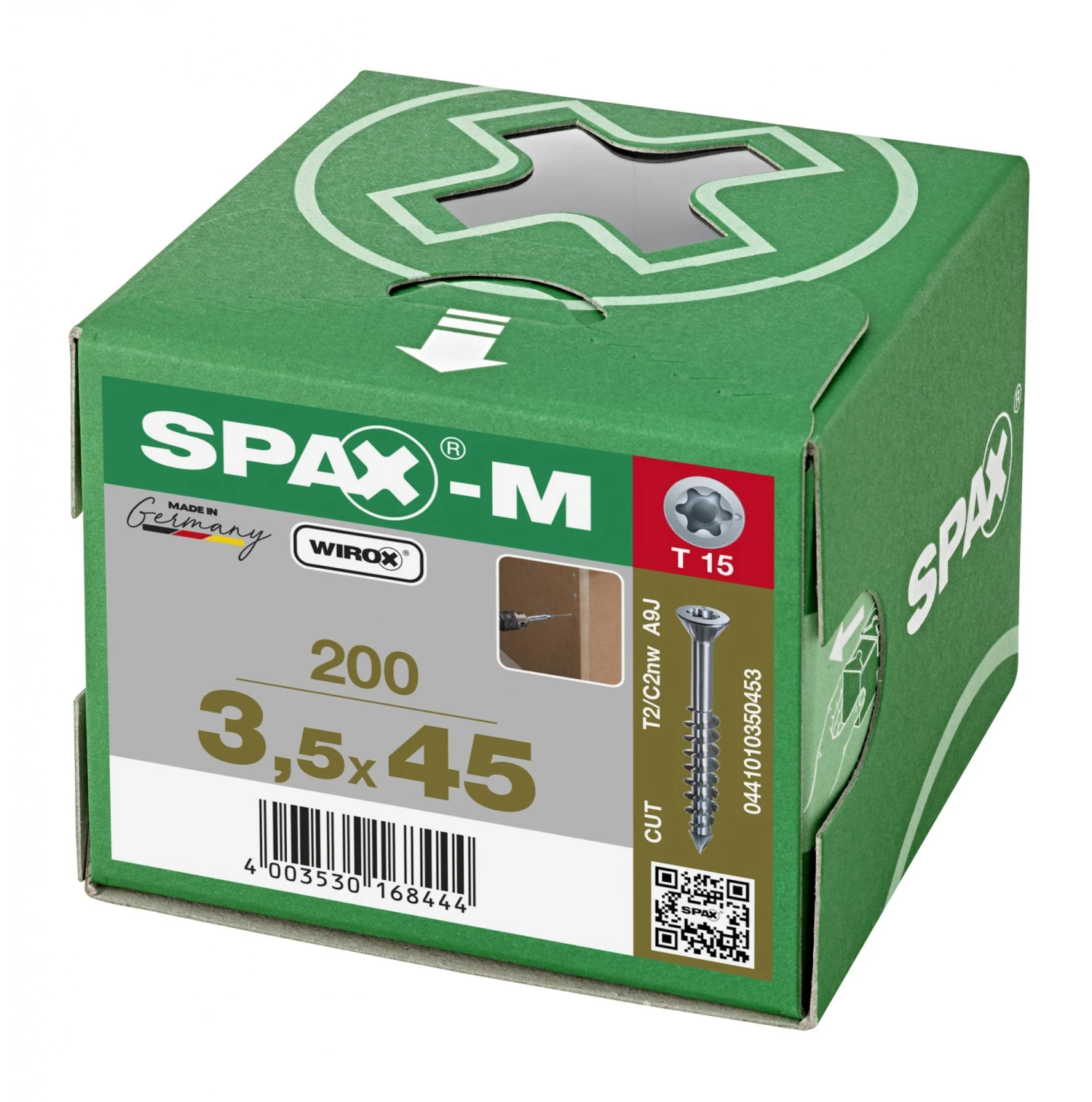 SPAX-M 441010350453 Schroef, Verzonken Kop, 3.5 X 45, Deeldraad, T-STAR Plus TX15 - WIROX - 200 Stuks 7 SPAX-M 441010350453 Schroef, Verzonken Kop, 3.5 X 45, Deeldraad, T-STAR Plus TX15 - WIROX - 200 Stuks - Afbeelding 5