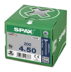 SPAX 1191010400503 Universele Schroef, Verzonken Kop, 4 X 50, Voldraad, T-STAR Plus TX20 - WIROX - 200 Stuks -HandelFix Winkel a33104539a6d9ef924ec245ff1a3db73