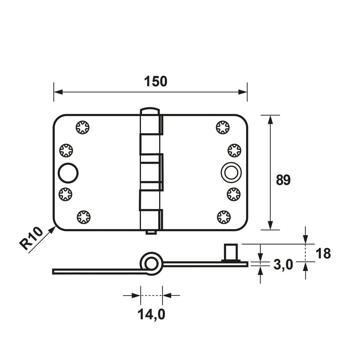 AXA 1647-15-81/VE Smart Veiligheidsscharnier Schijflager -150mm 4 AXA 1647-15-81/VE Smart Veiligheidsscharnier Schijflager -150mm - Afbeelding 2