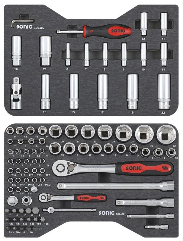Sonic 309402 94 Delige Doppenset 1/4'' & 1/2'' In Koffer BMCS 5 Sonic 309402 94 Delige Doppenset 1/4'' & 1/2'' In Koffer BMCS - Afbeelding 3