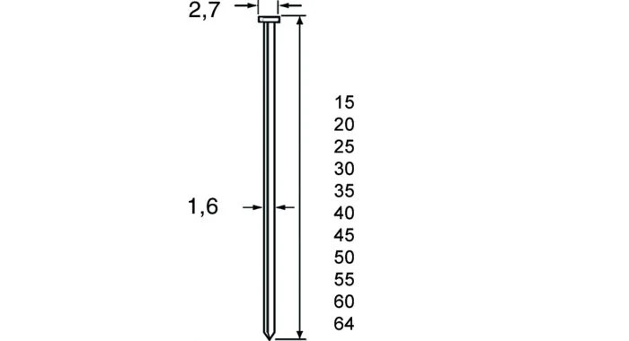 Dutack 5138041 SKN16 Brad - RVS - 1,6 X 30mm (2500st) 3 Dutack 5138041 SKN16 Brad - RVS - 1,6 X 30mm (2500st)