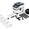 Festool CLEANTEC CT 15 E-Set Stofzuiger - Nat/Droog - 1200W + Festool 204308 Filterzakken (5st)
