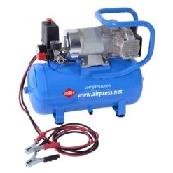 Airpress 36587 - 12V Stille Olievrije Compressor DC 12-180/15 10 Bar 0,75 Pk 144 L/min 15 L