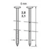 Dutack Fasteners 5252012 Rolspijkers - Glad - Verzinkt - 3,1 X 80mm (4500st)