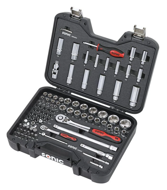 Sonic 309402 94 Delige Doppenset 1/4'' & 1/2'' In Koffer BMCS 3 Sonic 309402 94 Delige Doppenset 1/4'' & 1/2'' In Koffer BMCS