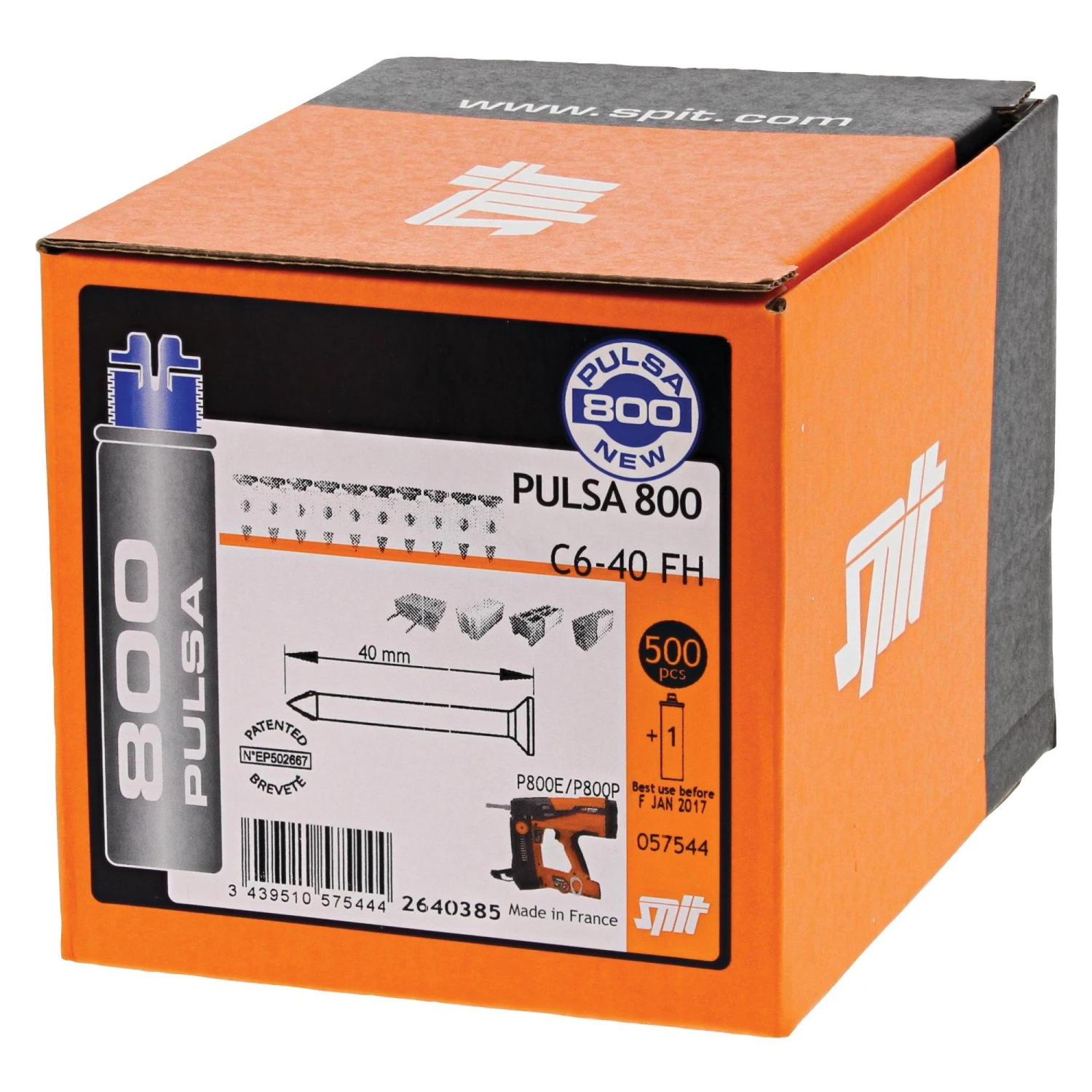 Spit 057544 Pulsa Nagel Incl. Gas - C 6/40 (500st) 4 Spit 057544 Pulsa Nagel Incl. Gas - C 6/40 (500st) - Afbeelding 2