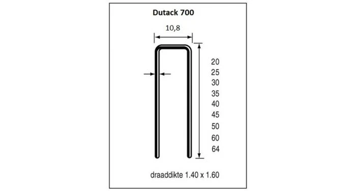 Dutack 5056043 Nieten - Serie 700 - 45mm (10000st) 3 Dutack 5056043 Nieten - Serie 700 - 45mm (10000st)