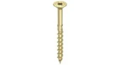 HECO 61134 TOPIX-Plus Spaanplaatschroef 6x120mm - Platkop - Geel Verzinkt - Deeldraad - HD-30 - 61134 (Per 100 Stuks)